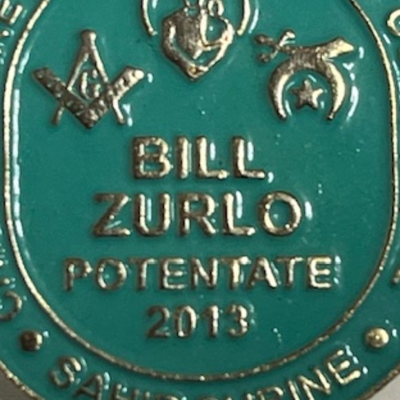 2013 SAHIB Potentate Bill Zurlo Children Are Our Future Lapel Hat Pin 1"x1.25" - Picture 5 of 9